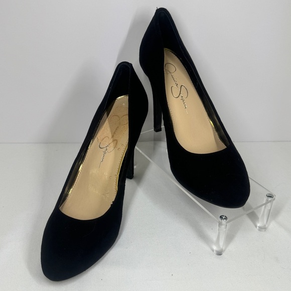 Jessica Simpson black Suede Heels women's size 6.5M - Picture 9 of 12